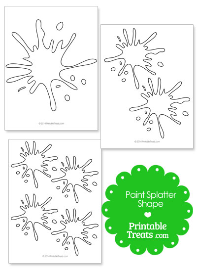 Printable Paint Splatter Shape from PrintableTreats.com