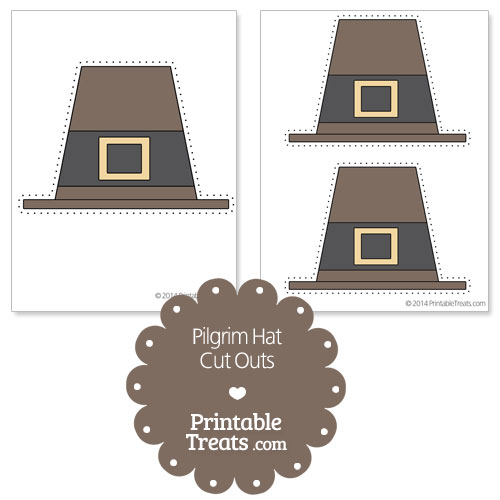 printable pilgrim hat cut outs