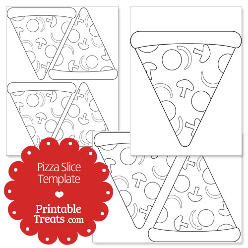 printable pizza slice shape template