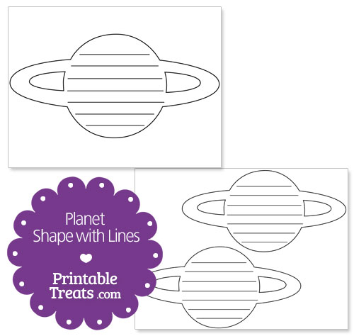 printable planet shape with lines