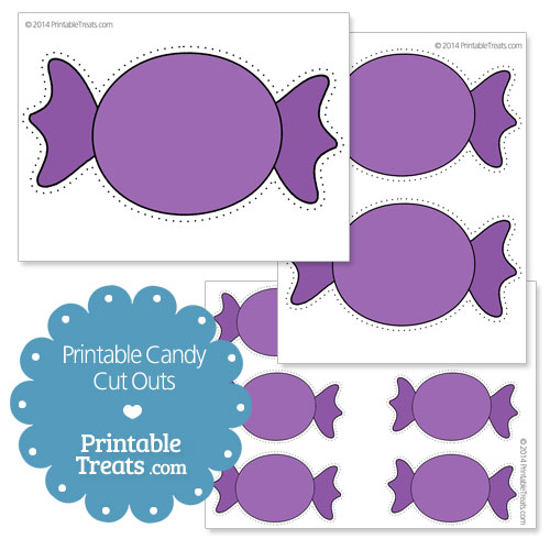 printable purple candy cut outs