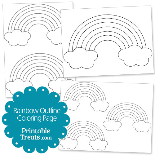 printable rainbow outline printable treats com