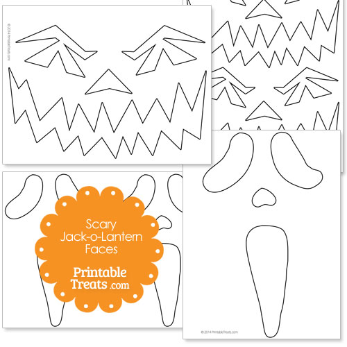 printable scary jack o lantern faces