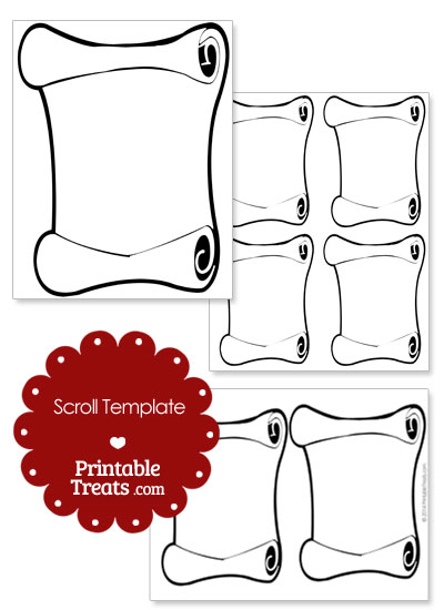 Printable Scroll Template from PrintableTreats.com