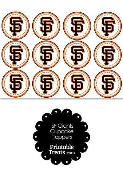 Printable SF Giants Logo Cupcake Toppers from PrintableTreats.com