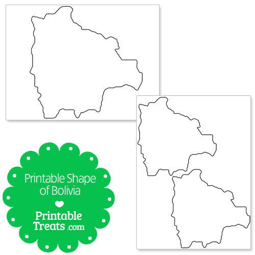 printable shape of bolivia