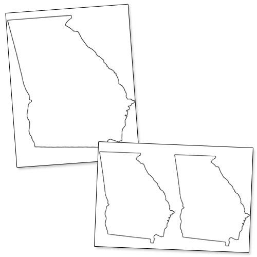 printable shape of georgia