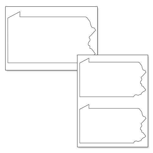 printable shape of pennsylvania