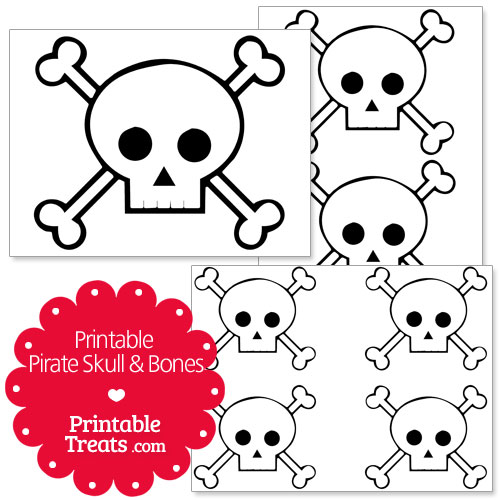 Printable Skull and Crossbones Template  Skull and crossbones, Skull  template, Crossbones