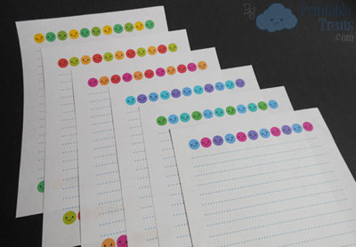 printable smiley face stationery