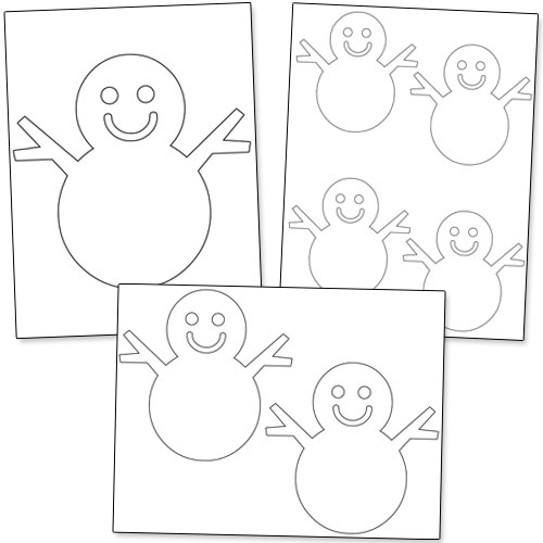 printable snowman stencil