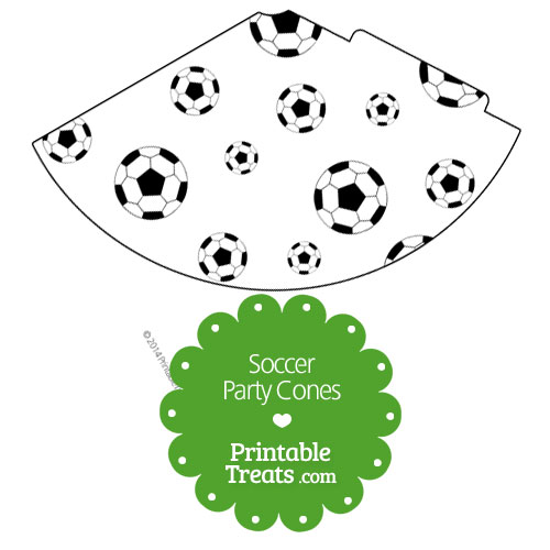 printable soccer party cones