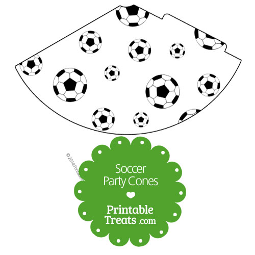 printable soccer party cones