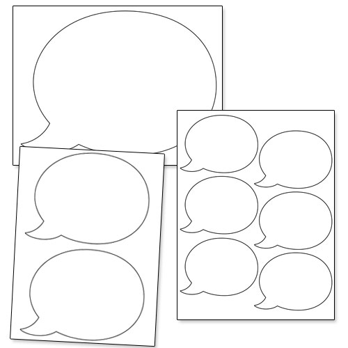 printable speech bubble shapes