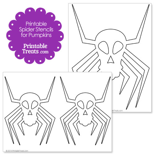 printable spider stencils for pumpkins