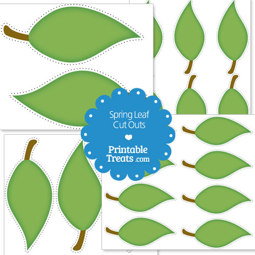 printable spring leaf cut outs