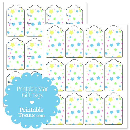 printable star gift tags