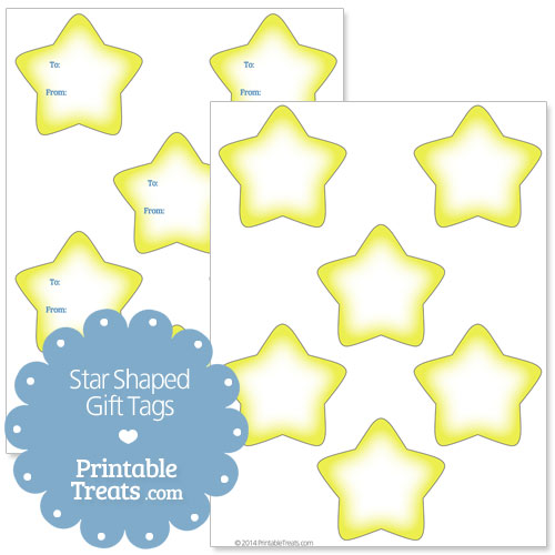 printable star shaped gift tags
