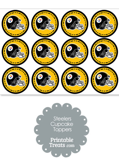 Pittsburgh Steelers Cupcake Toppers from PrintableTreats.com