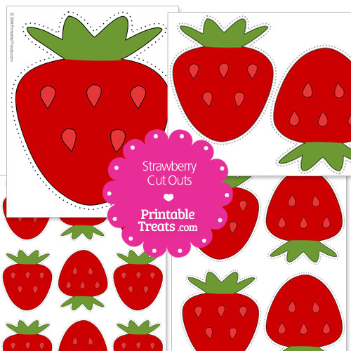 printable strawberry cut outs