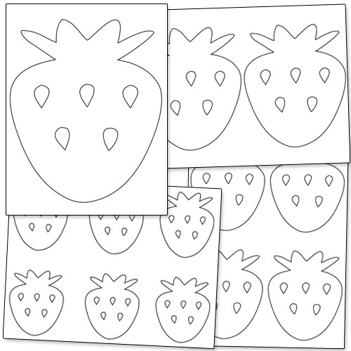 Strawberry Template Printable