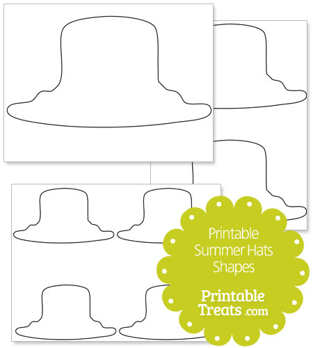 printable summer hats