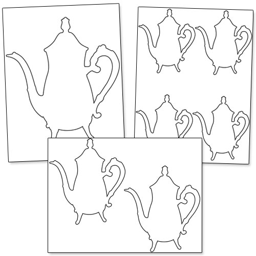 printable teapot stencil