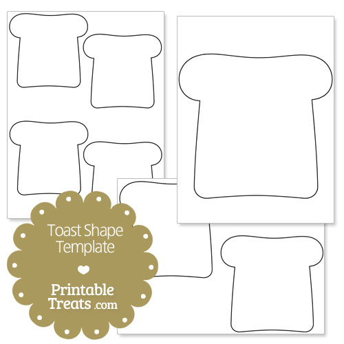 printable toast shape template