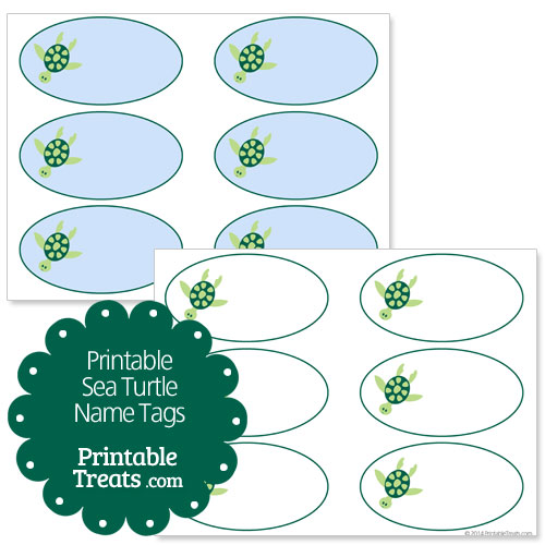 printable turtle name tags