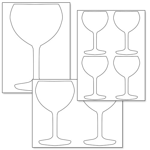 printable wine glass shape