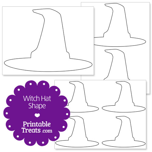 printable witch hat shape