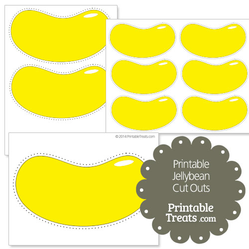 printable yellow jellybean cut outs