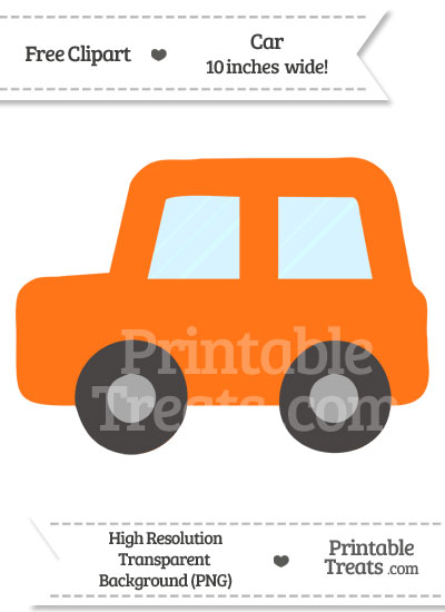 Pumpkin Orange Car Clipart from PrintableTreats.com