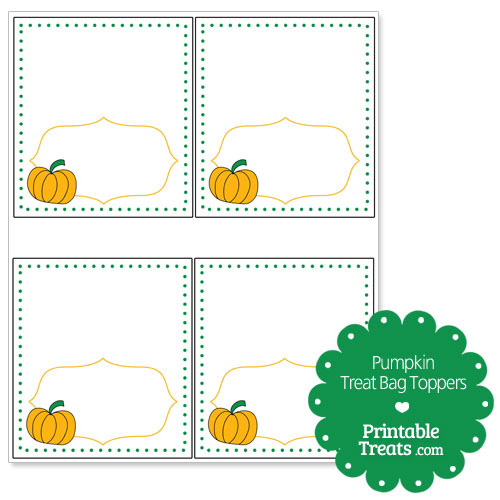 pumpkin treat bag toppers