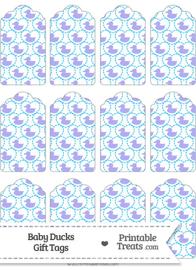 Purple Baby Ducks Gift Tags from PrintableTreats.com