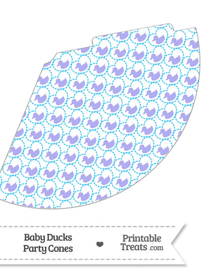 Purple Baby Ducks Party Cone from PrintableTreats.com