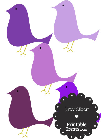Purple Birdy Clipart from PrintableTreats.com