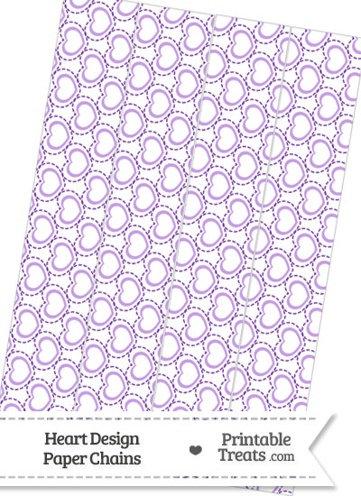 Purple Heart Design Paper Chains from PrintableTreats.com