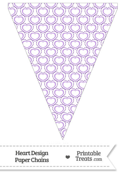 Purple Heart Design Pennant Banner Flag from PrintableTreats.com