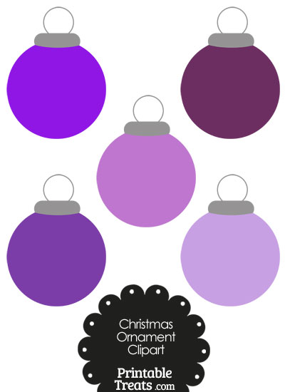 Purple Round Ornament Clipart from PrintableTreats.com