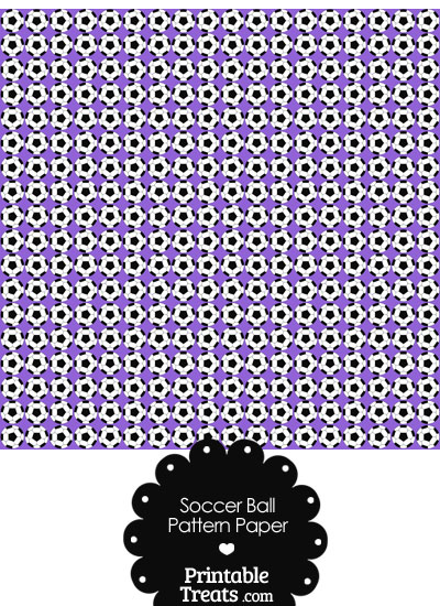 Purple Soccer Ball Pattern Digital Scrapbook Paper from PrintableTreats.com