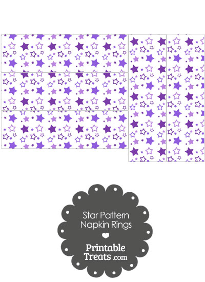 Purple Star Pattern Napkin Rings from PrintableTreats.com