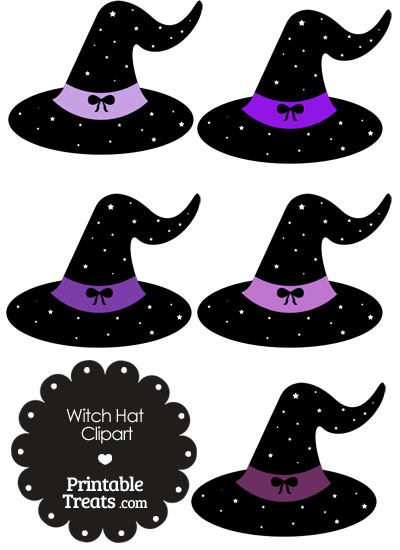 Purple Witch Hat Clipart from PrintableTreats.com