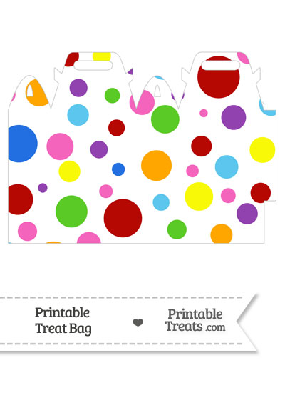 Rainbow Dots Treat Bag from PrintableTreats.com