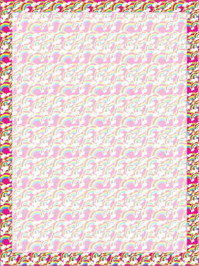 rainbow stationery paper