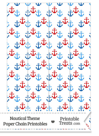 Red and Blue Anchors Paper Chains from PrintableTreats.com