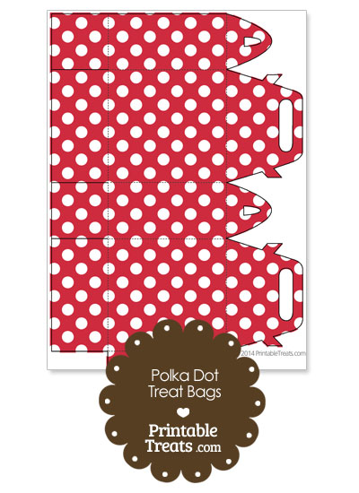 Red and White Polka Dot Treat Bags to Print from PrintableTreats.com