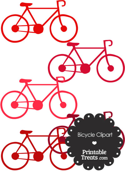 Red Bicycle Clipart from PrintableTreats.com