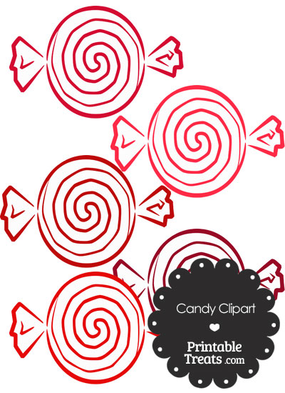 Red Candy Clipart from PrintableTreats.com