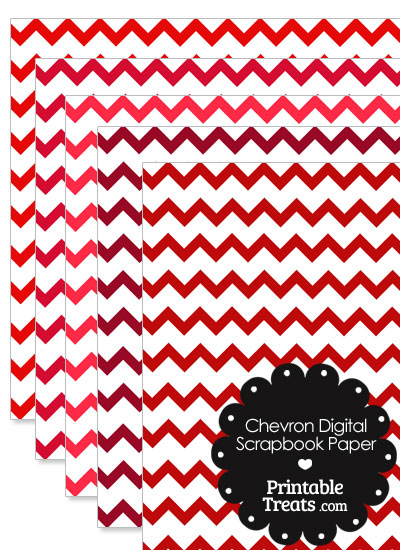Red Chevron Digital Scrapbook Paper from PrintableTreats.com